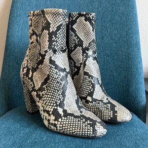 ALDO Aurella Snake Print Ankle Boots - 10